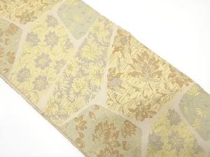 アンティーク　石畳に花模様織り出し袋帯（材料）